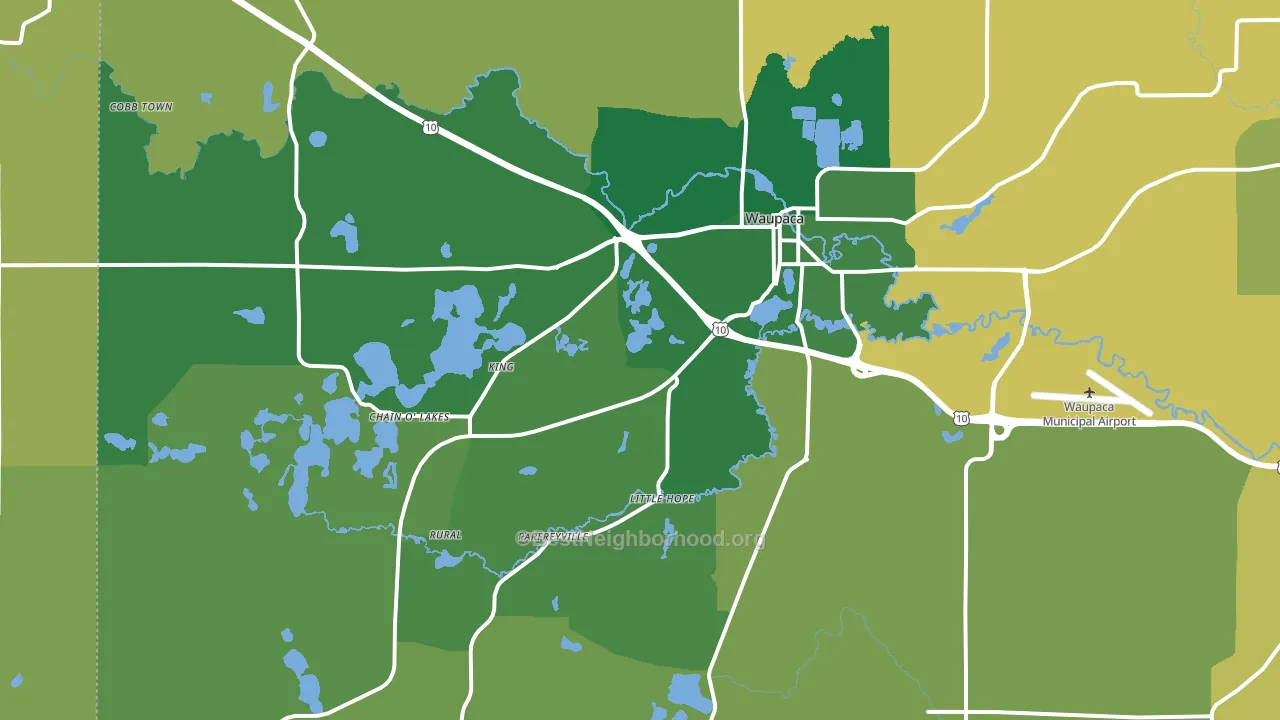 54981, WI block-group voter-turnout map