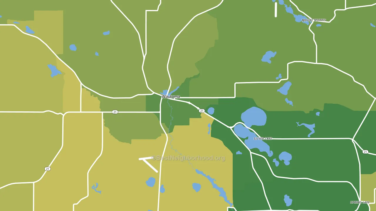 54982, WI block-group voter-turnout map