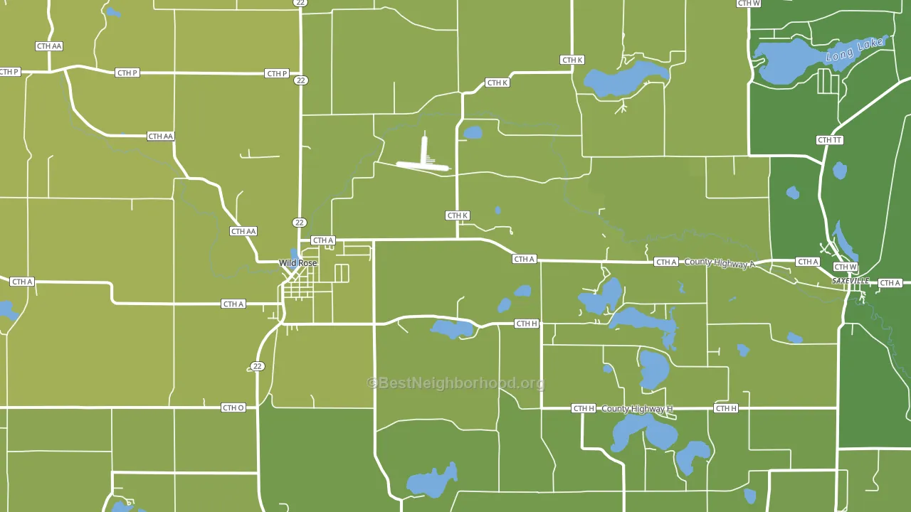 54984, WI block-group voter-turnout map