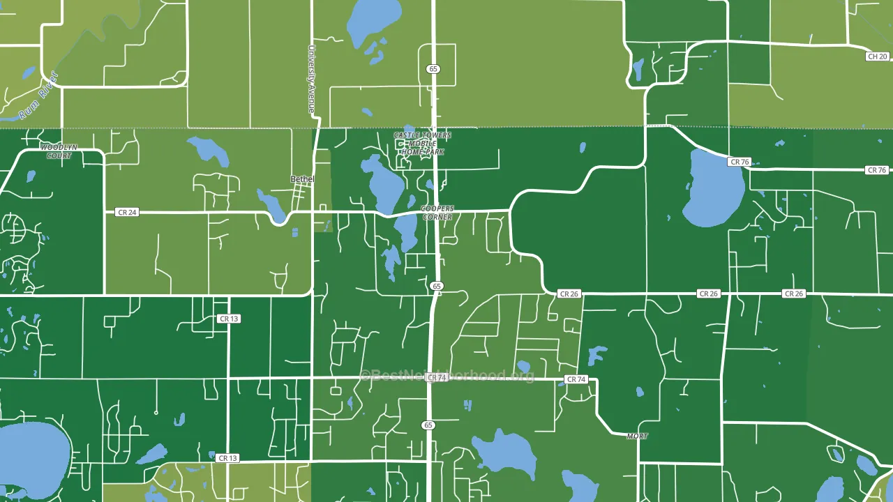 55005, MN block-group voter-turnout map
