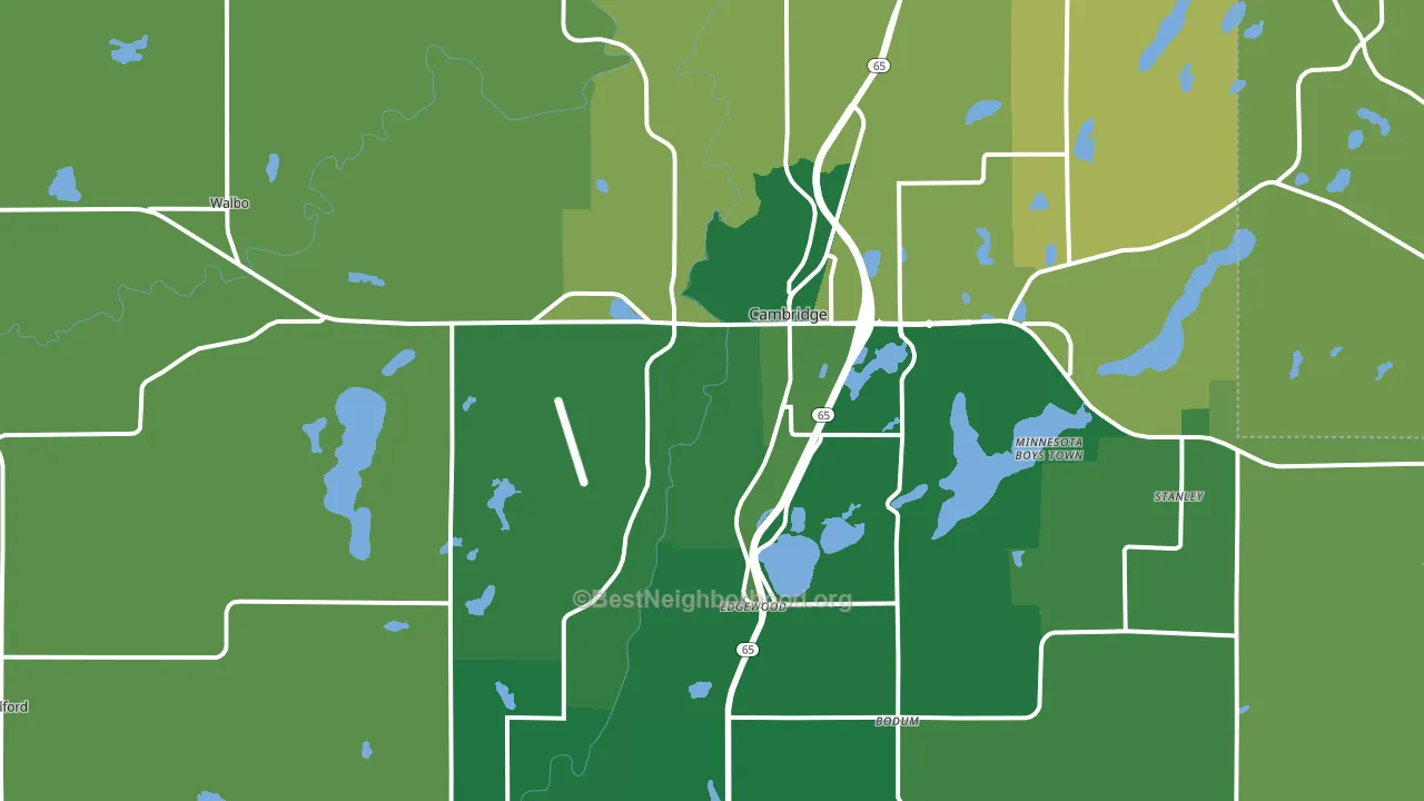 55008, MN block-group voter-turnout map