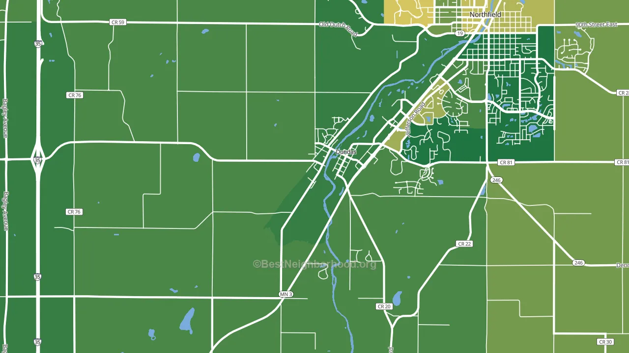 55019, MN block-group voter-turnout map