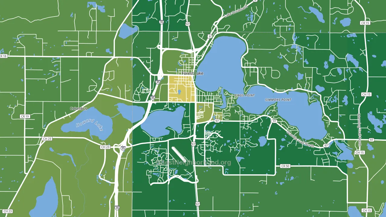 55025, MN block-group voter-turnout map