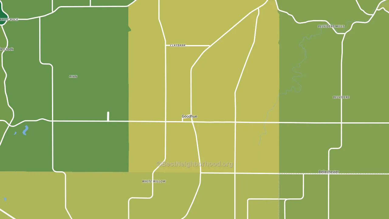 55027, MN block-group voter-turnout map