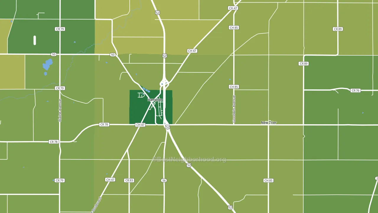 55031, MN block-group voter-turnout map