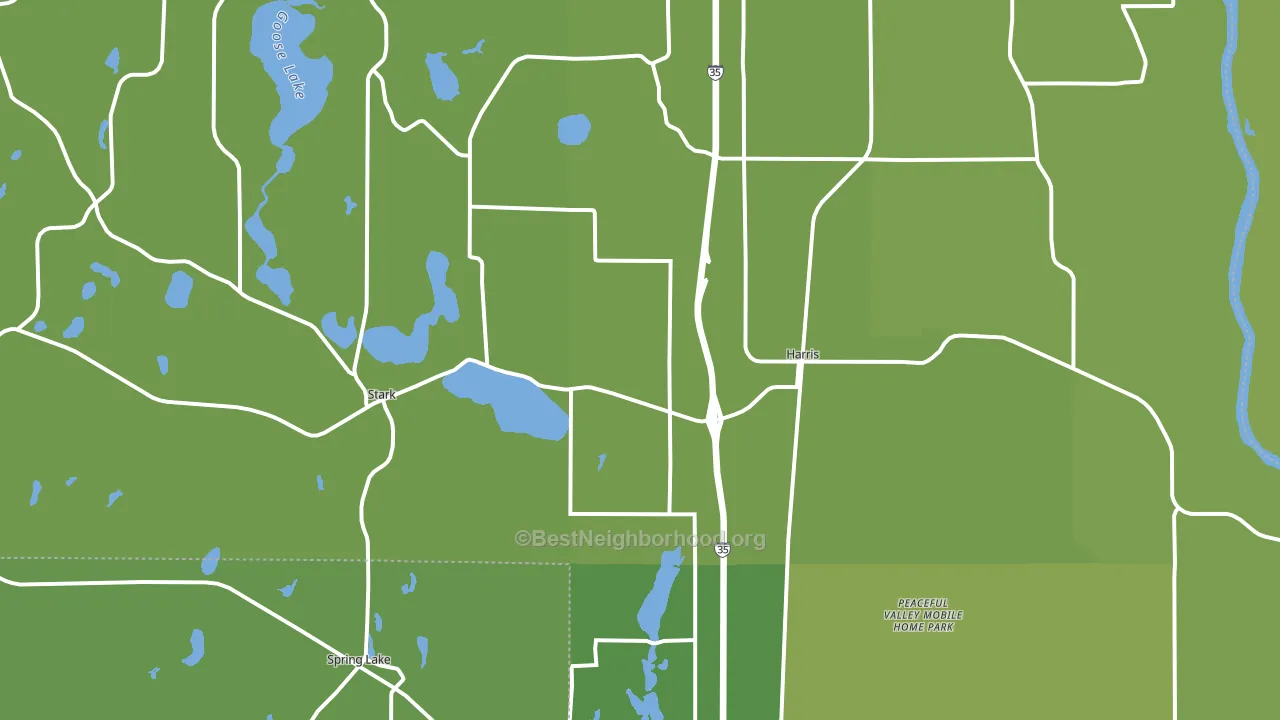 55032, MN block-group voter-turnout map