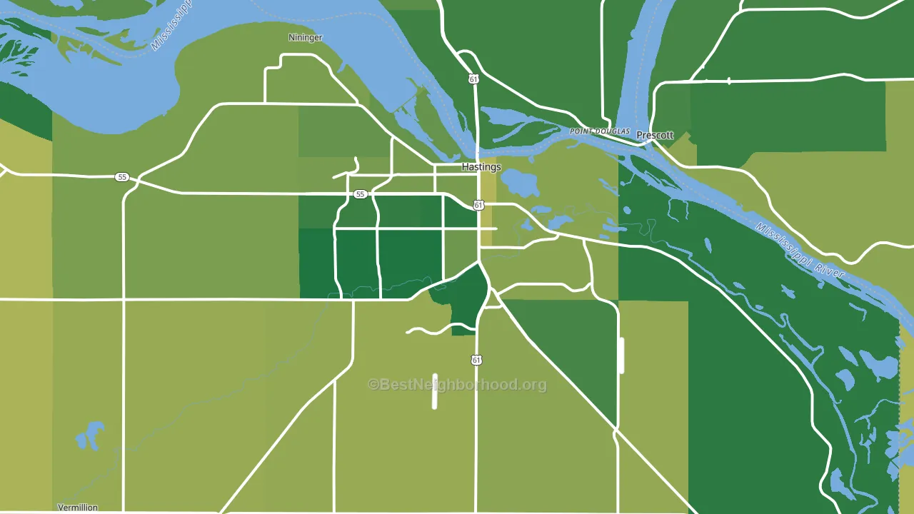 55033, MN block-group voter-turnout map