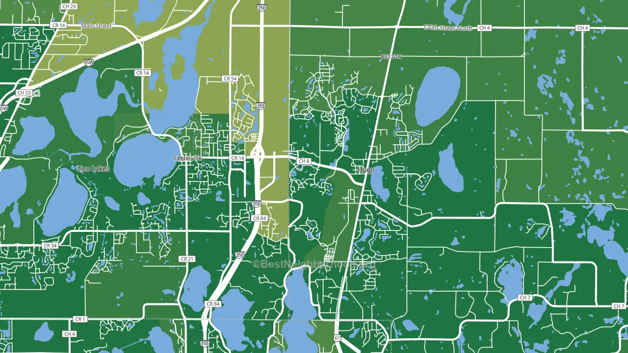 55038, MN block-group voter-turnout map
