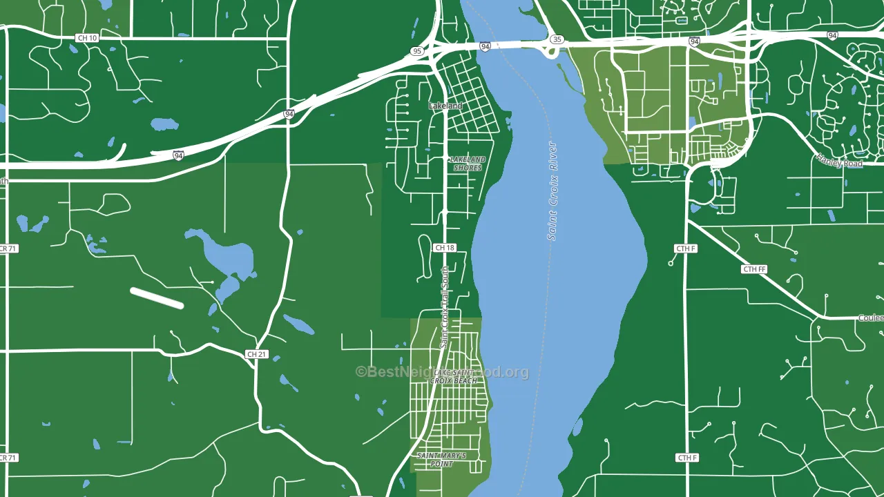 55043, MN block-group voter-turnout map