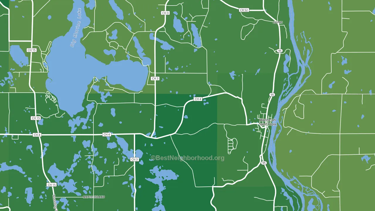 55047, MN block-group voter-turnout map