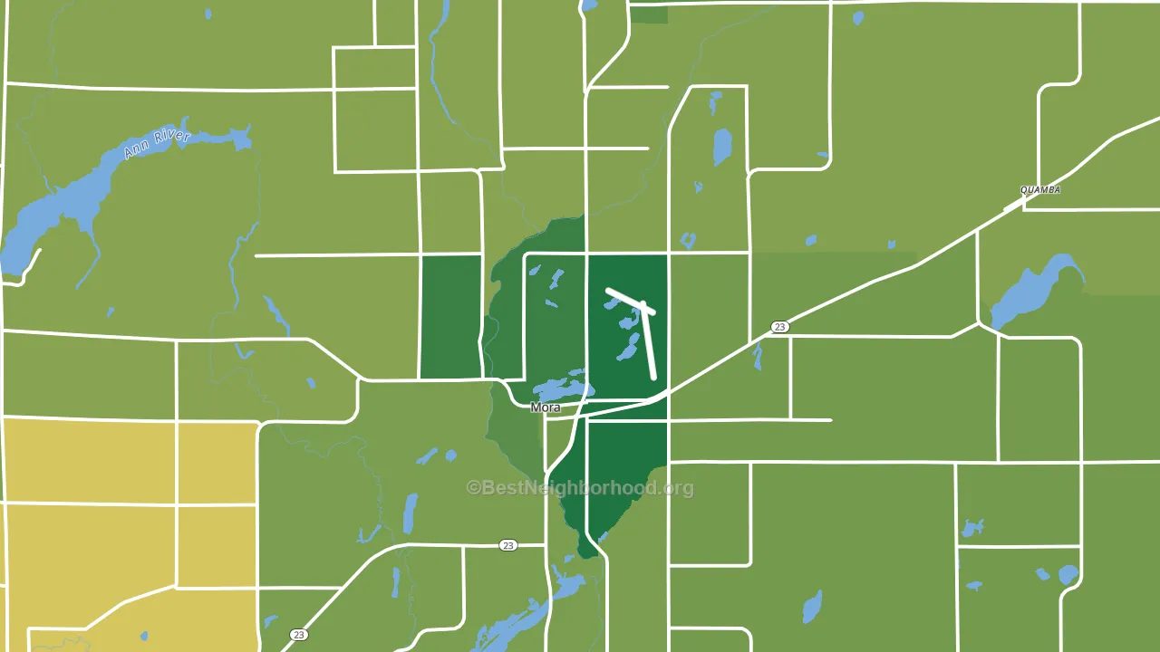 55051, MN block-group voter-turnout map