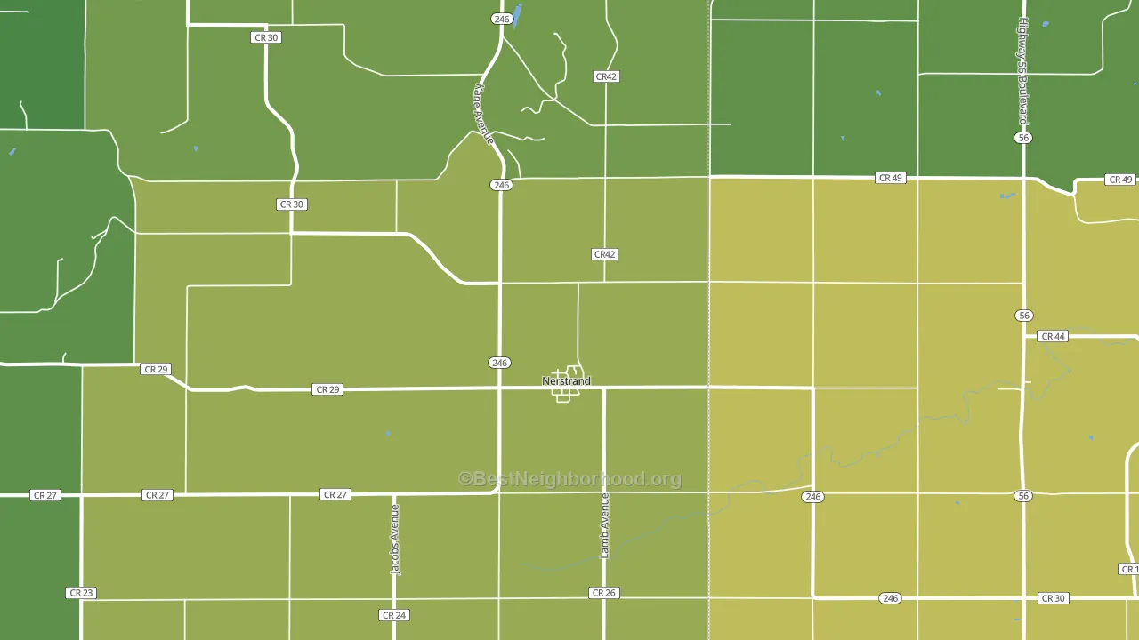 55053, MN block-group voter-turnout map