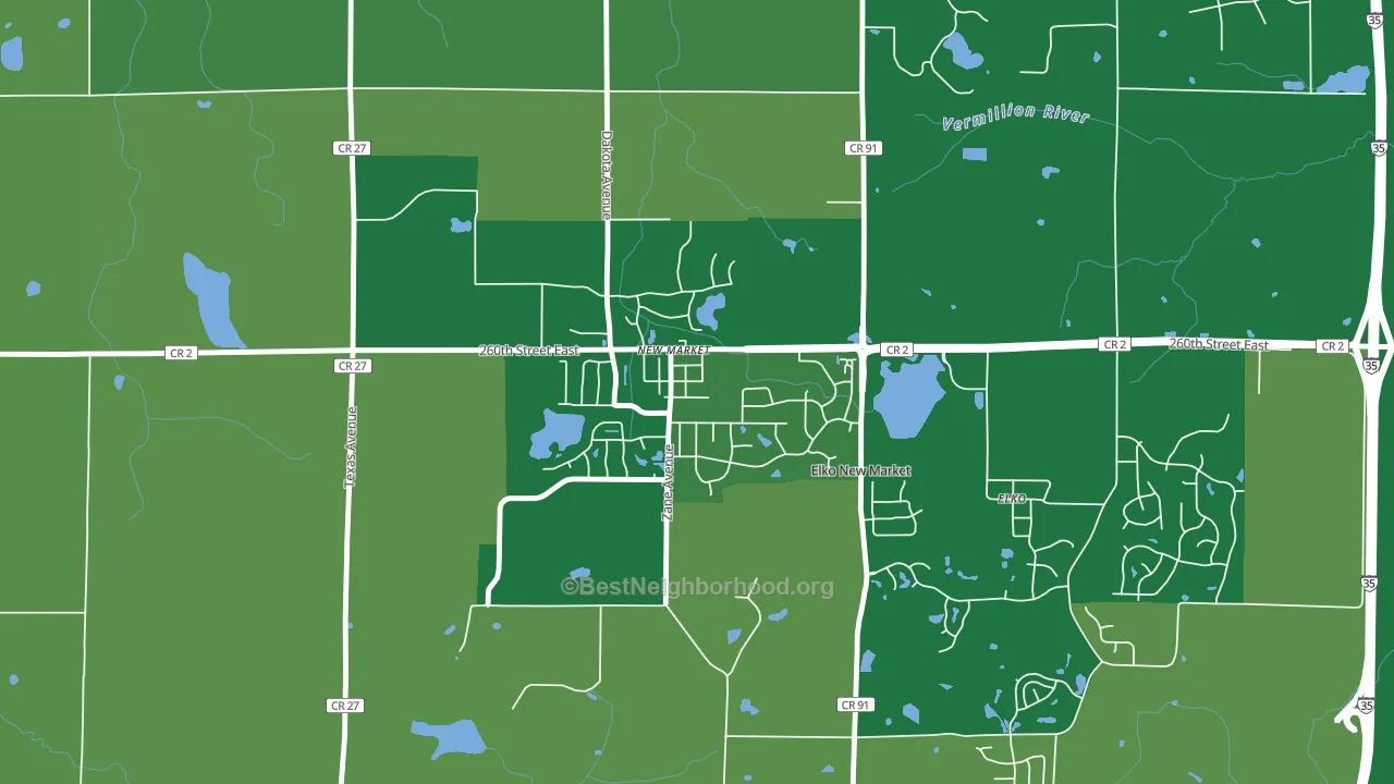 55054, MN block-group voter-turnout map