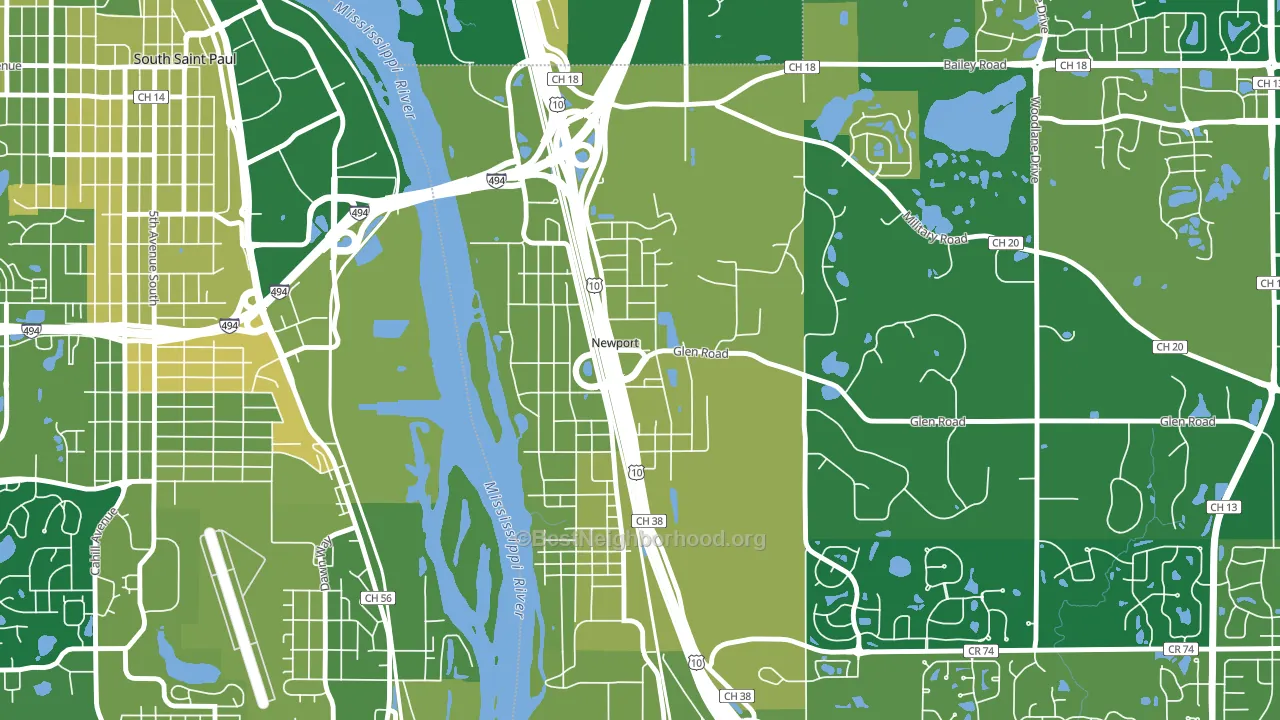 55055, MN block-group voter-turnout map
