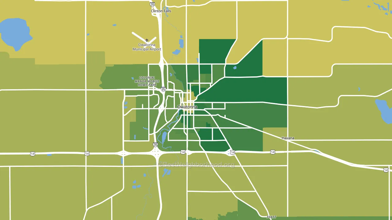 55060, MN block-group voter-turnout map