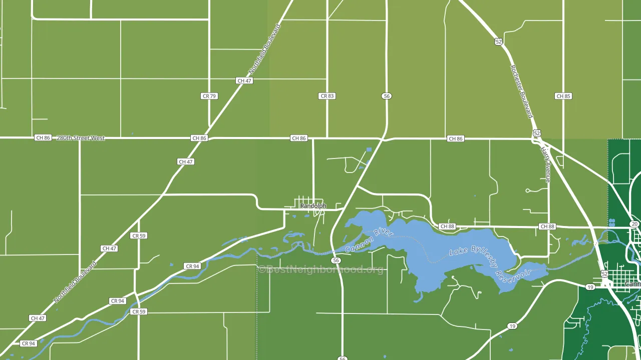 55065, MN block-group voter-turnout map