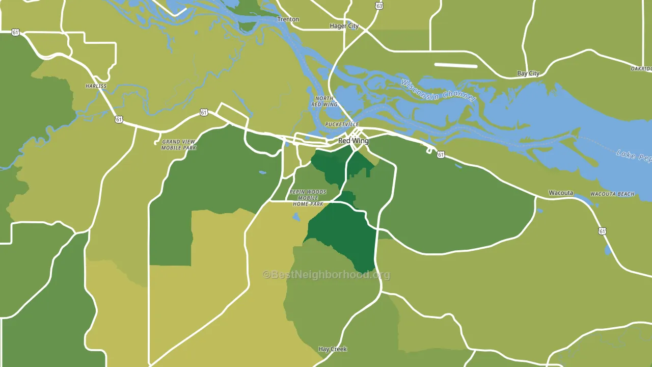 55066, MN block-group voter-turnout map