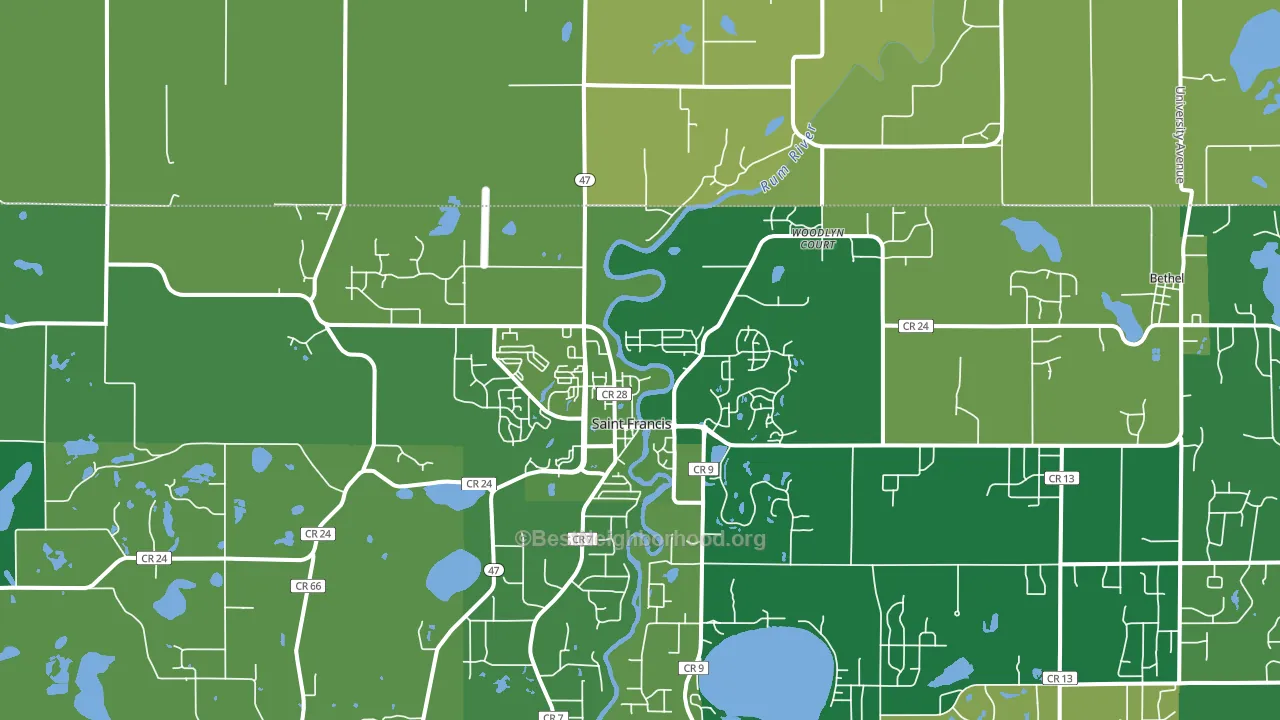 55070, MN block-group voter-turnout map
