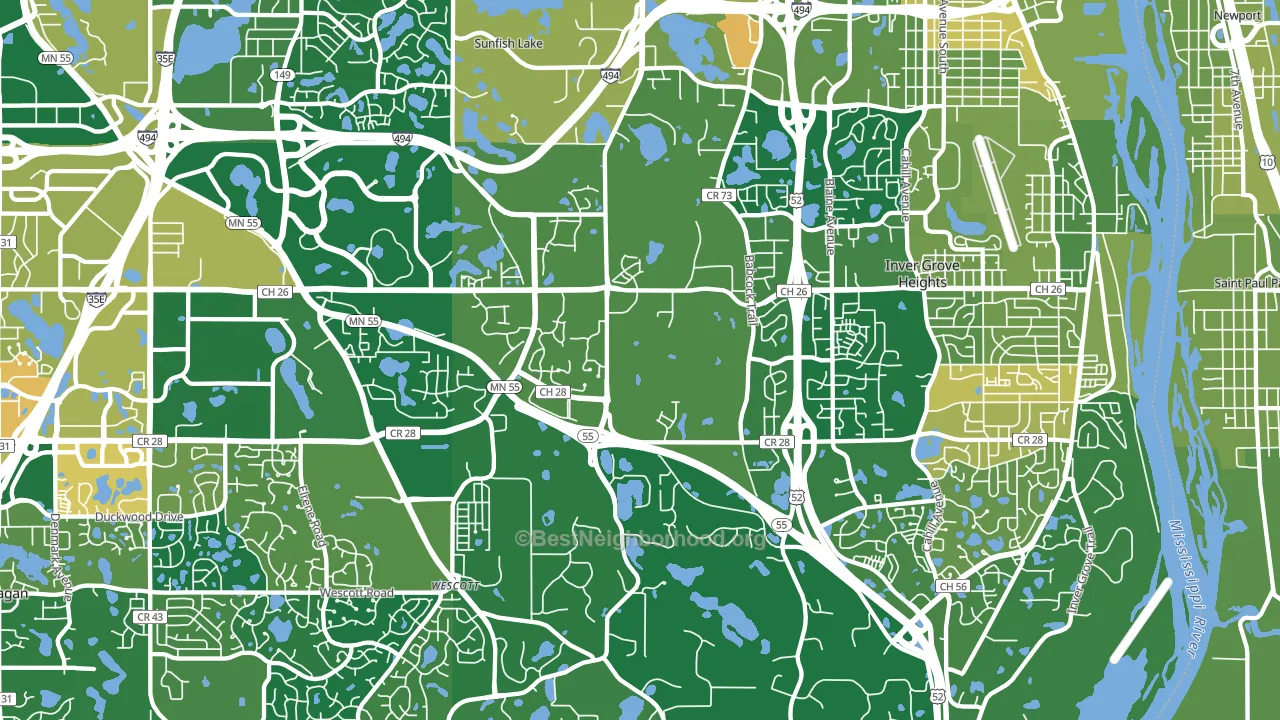 55077, MN block-group voter-turnout map