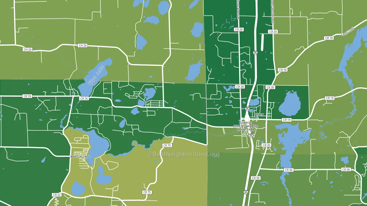 55079, MN block-group voter-turnout map