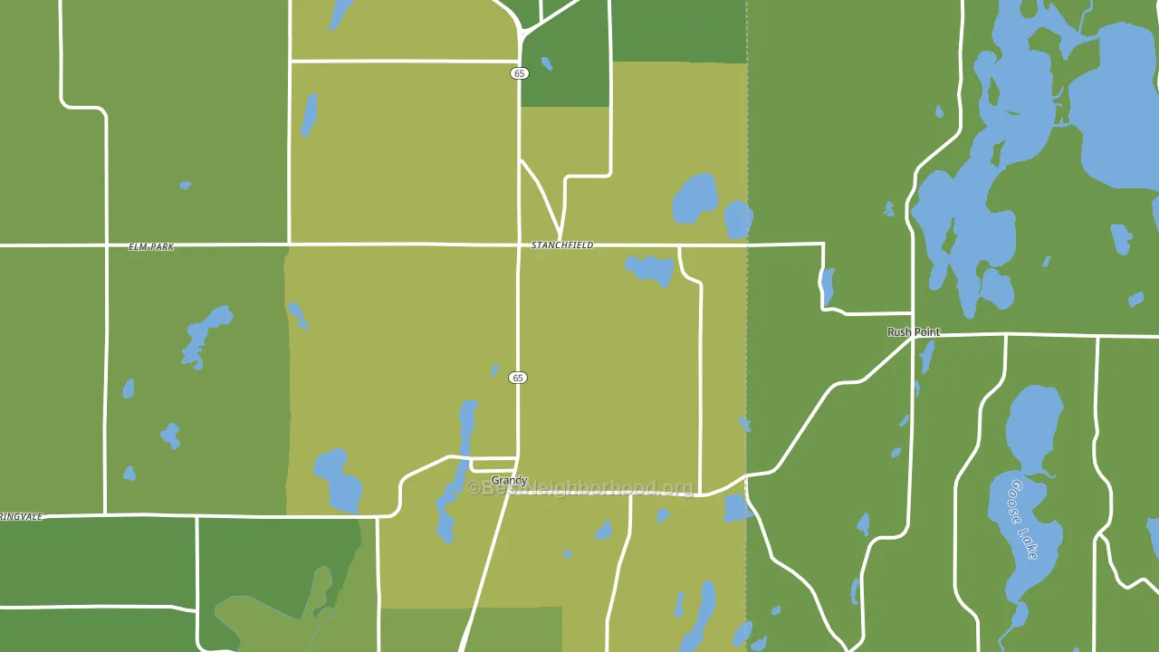 55080, MN block-group voter-turnout map