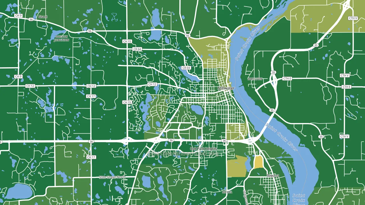 55082, MN block-group voter-turnout map