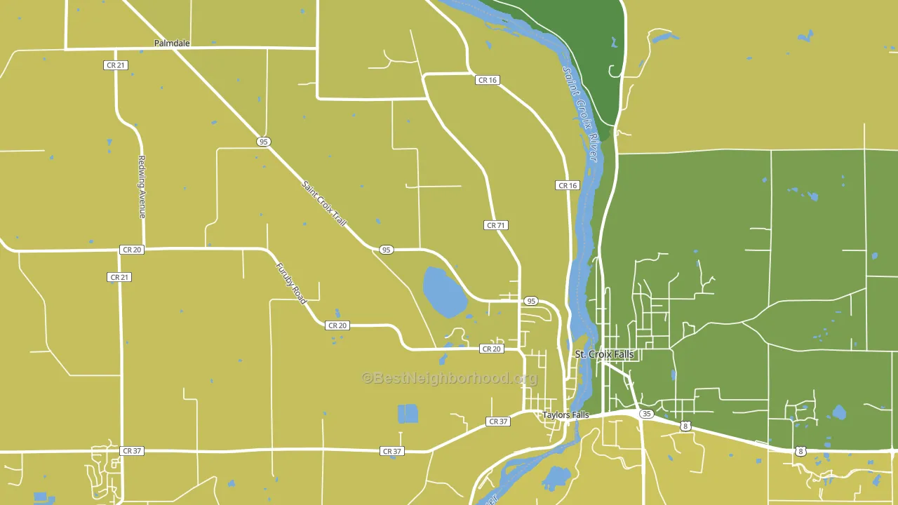 55084, MN block-group voter-turnout map