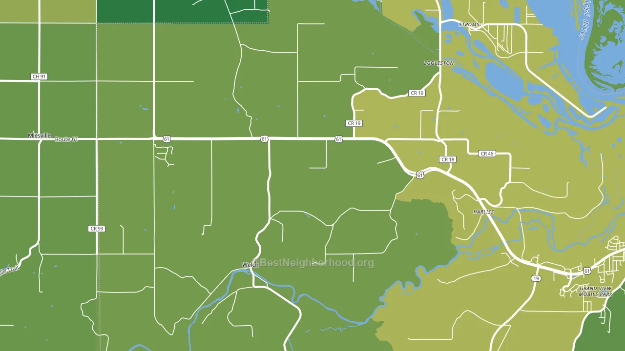55089, MN block-group voter-turnout map