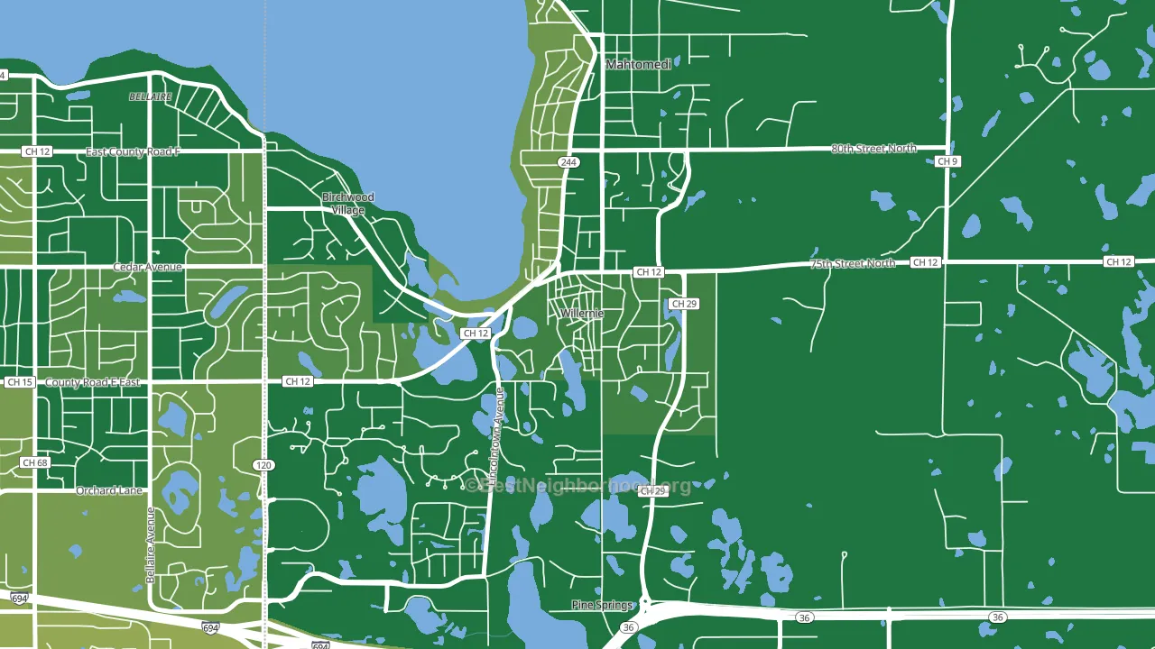 55090, MN block-group voter-turnout map