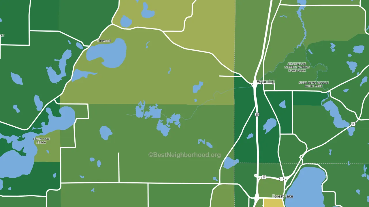 55092, MN block-group voter-turnout map