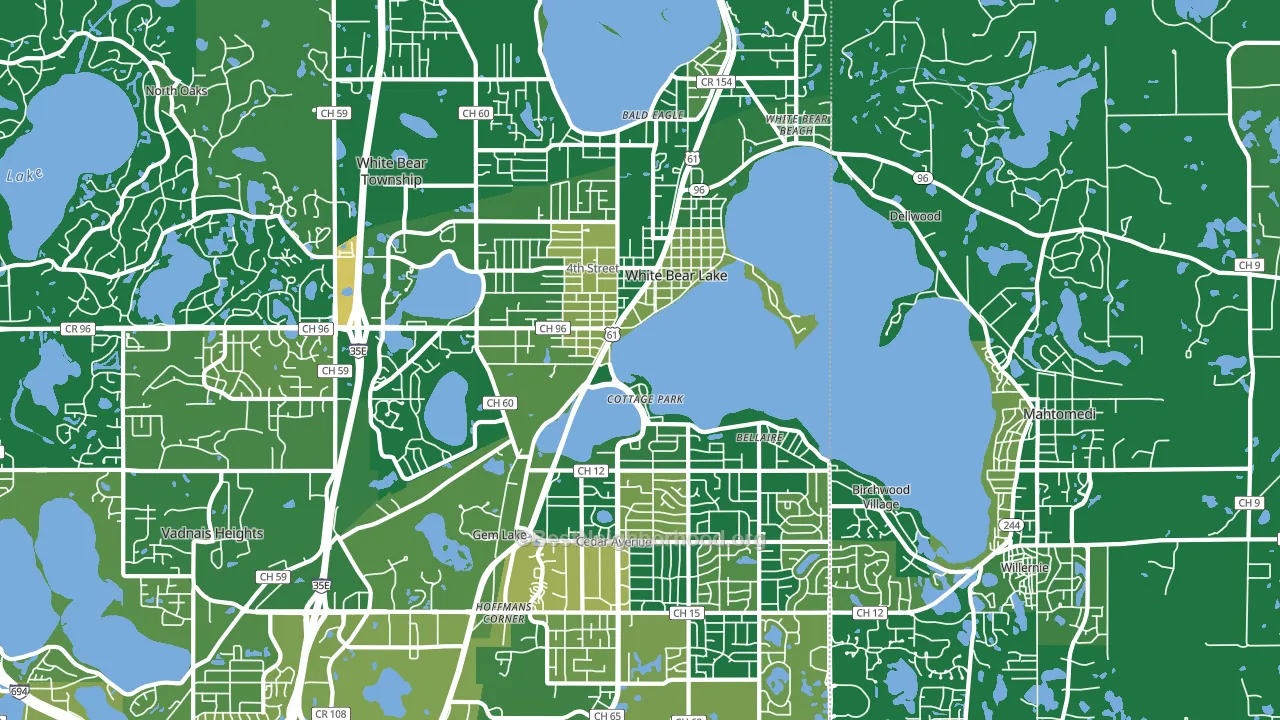 55110, MN block-group voter-turnout map