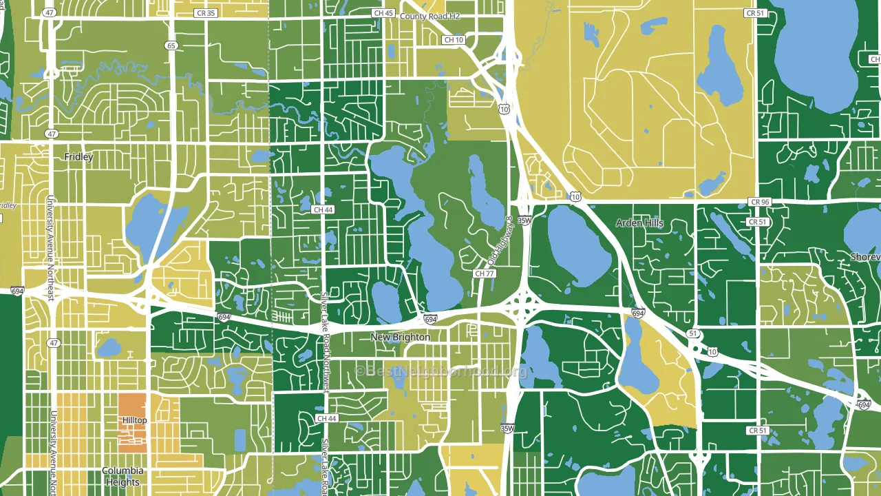55112, MN block-group voter-turnout map