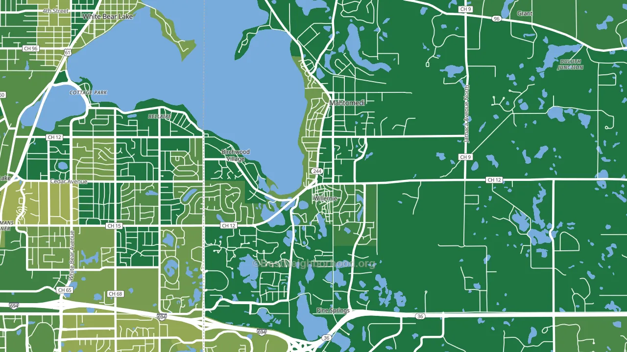 55115, MN block-group voter-turnout map