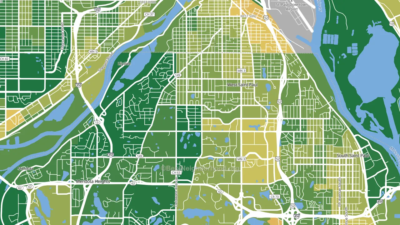 55118, MN block-group voter-turnout map