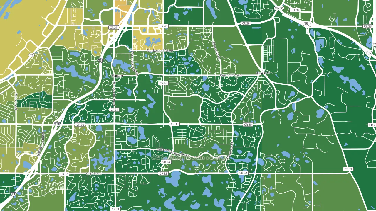 55123, MN block-group voter-turnout map