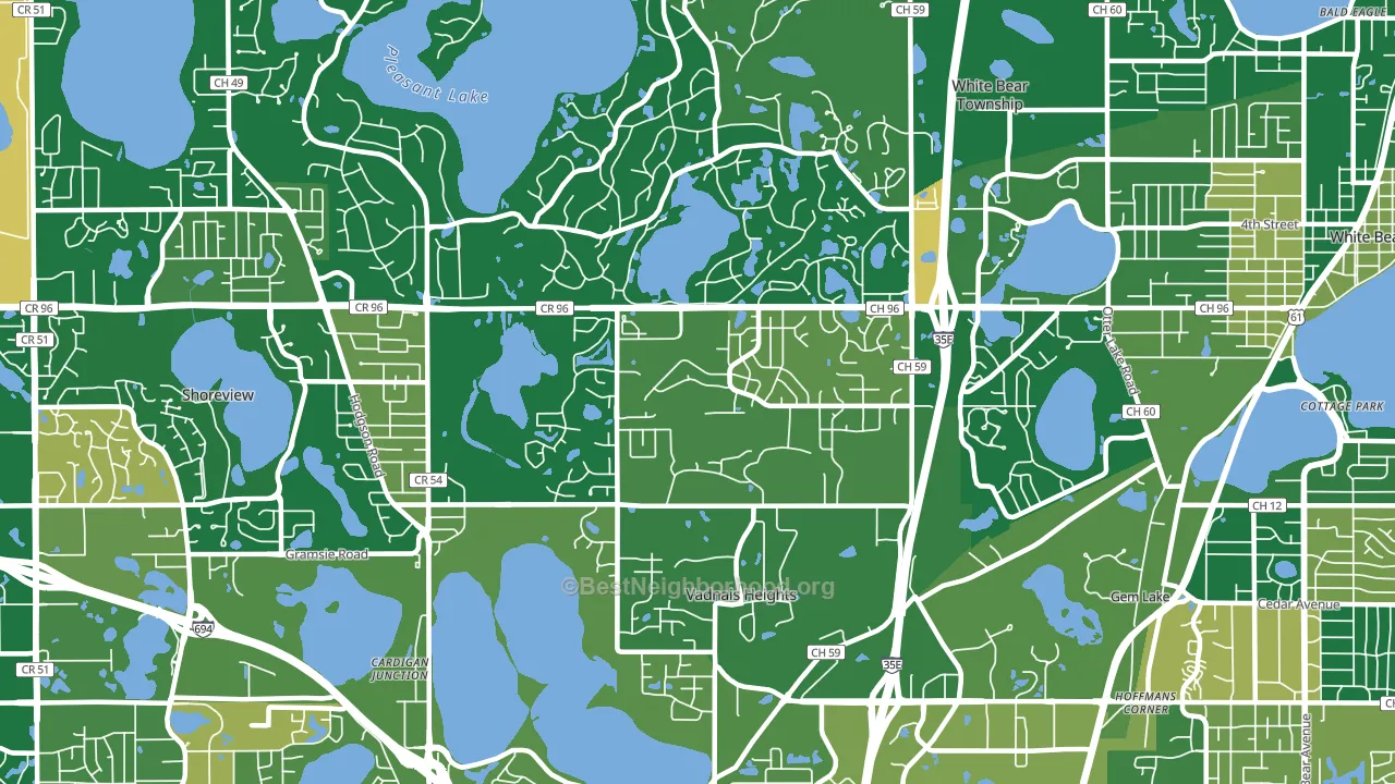 55127, MN block-group voter-turnout map