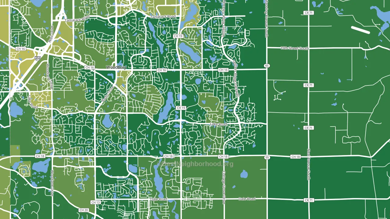 55129, MN block-group voter-turnout map