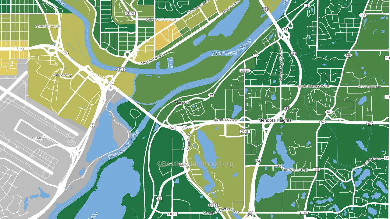 55150, MN block-group voter-turnout map