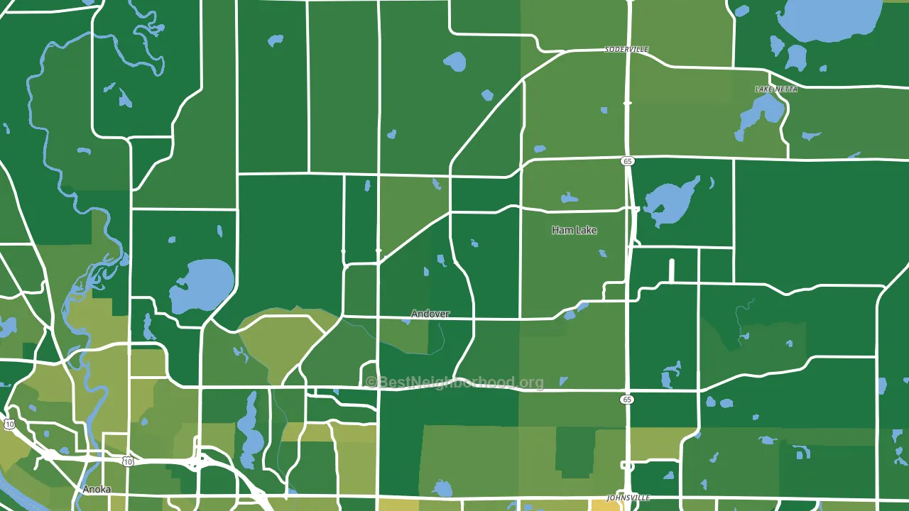55304, MN block-group voter-turnout map