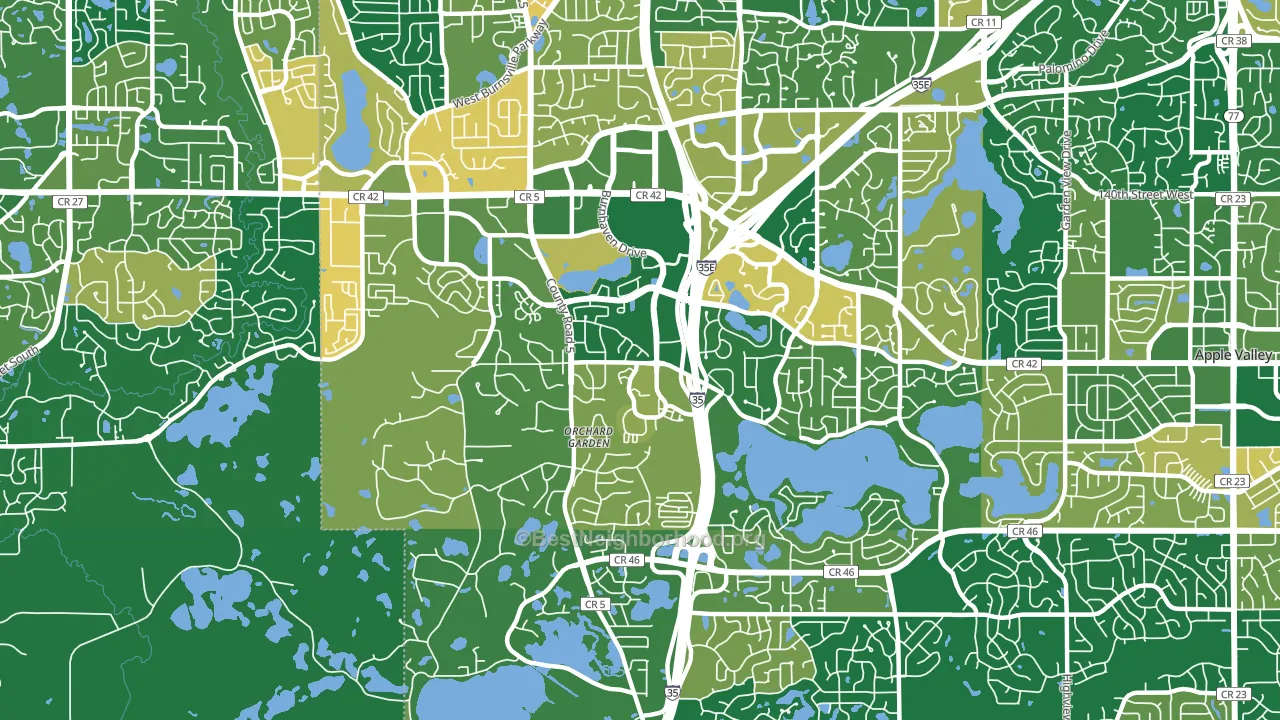 55306, MN block-group voter-turnout map