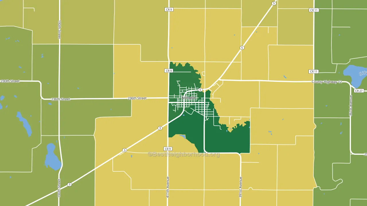 55307, MN block-group voter-turnout map
