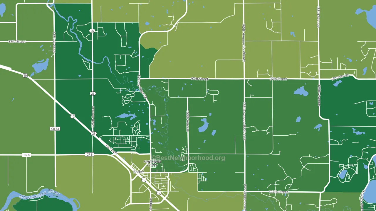 55308, MN block-group voter-turnout map