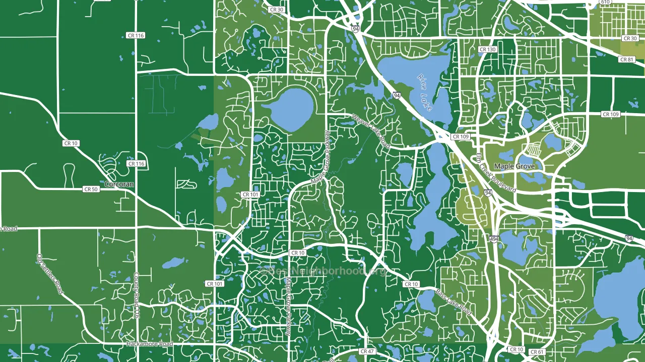 55311, MN block-group voter-turnout map