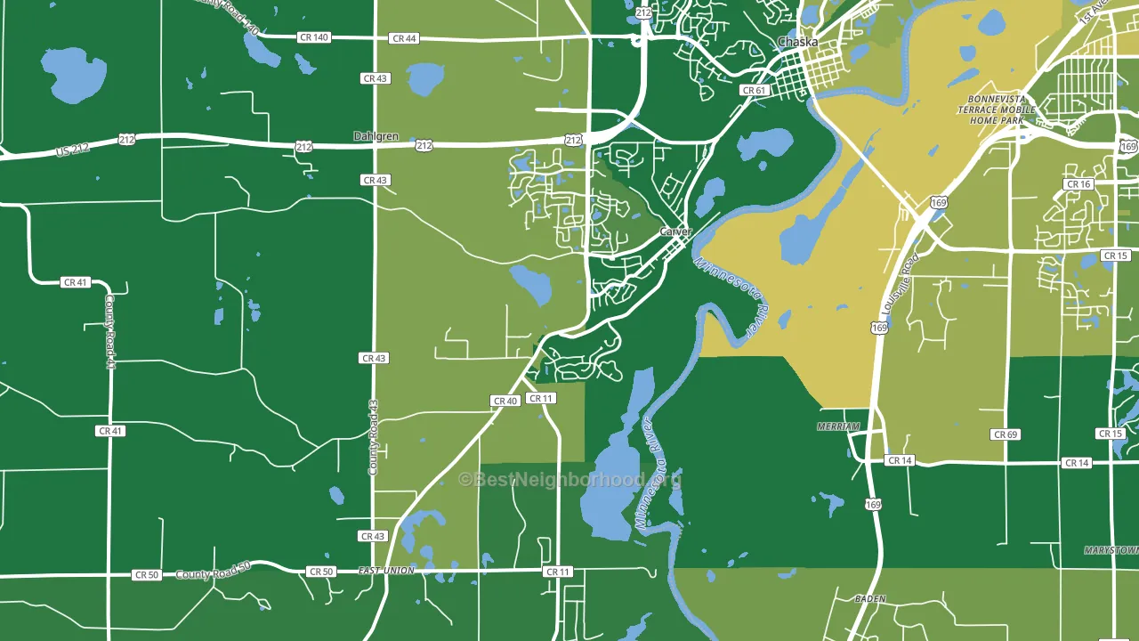 55315, MN block-group voter-turnout map