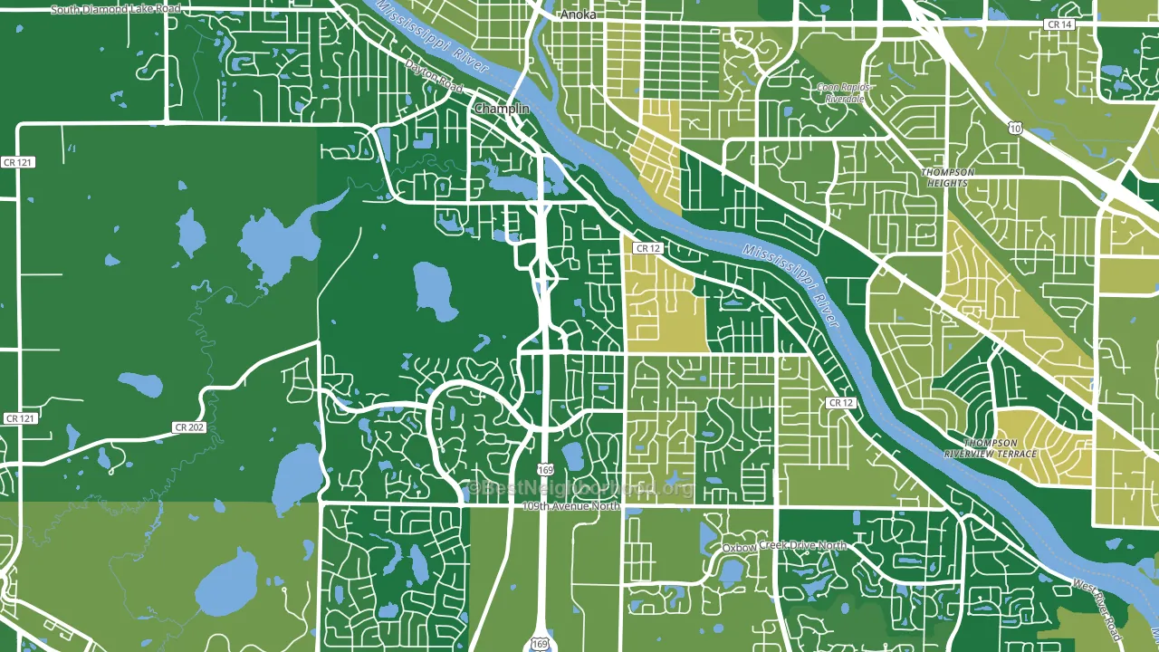 55316, MN block-group voter-turnout map