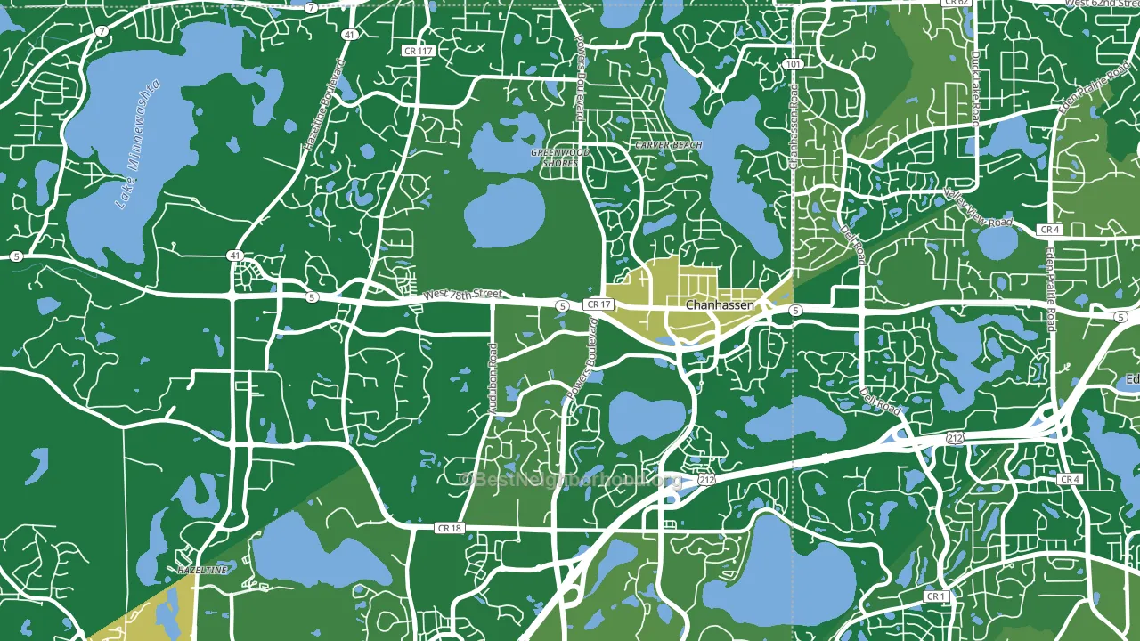 55317, MN block-group voter-turnout map