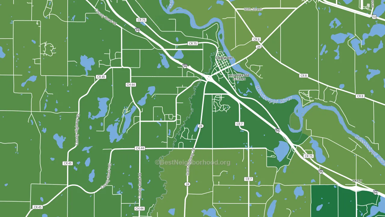 55320, MN block-group voter-turnout map