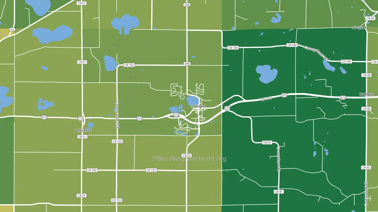 55322, MN block-group voter-turnout map