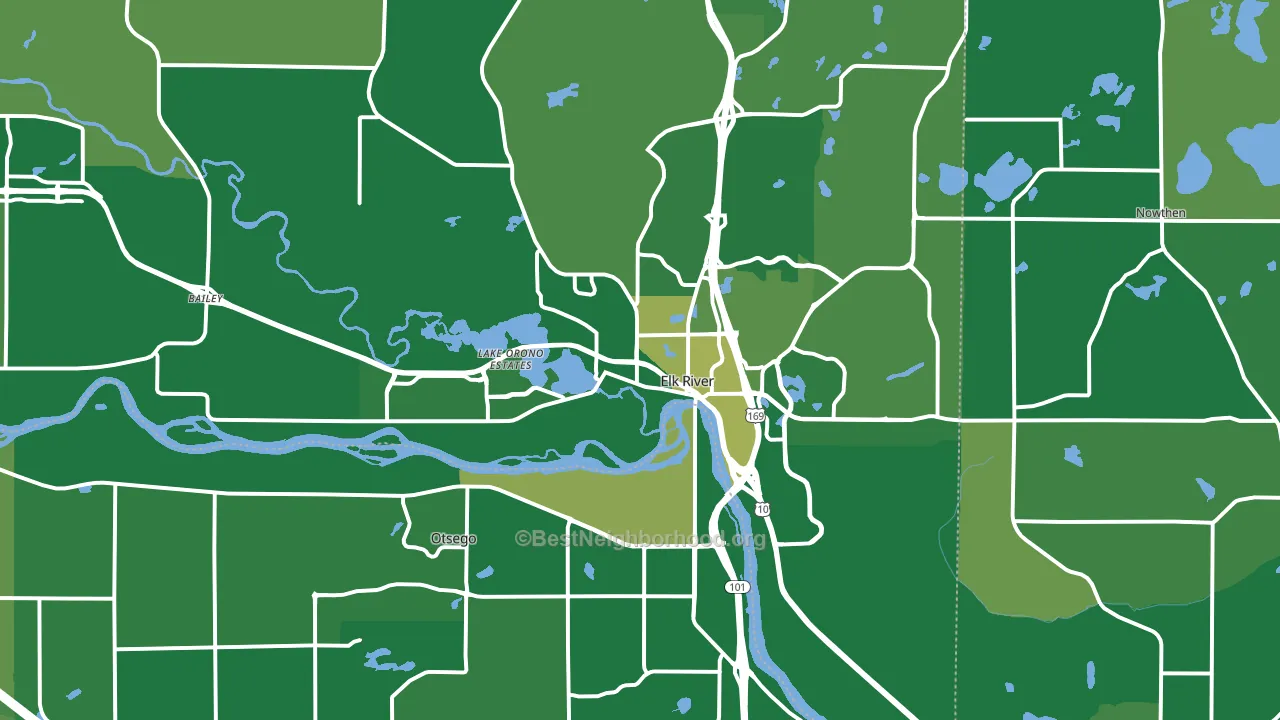 55330, MN block-group voter-turnout map