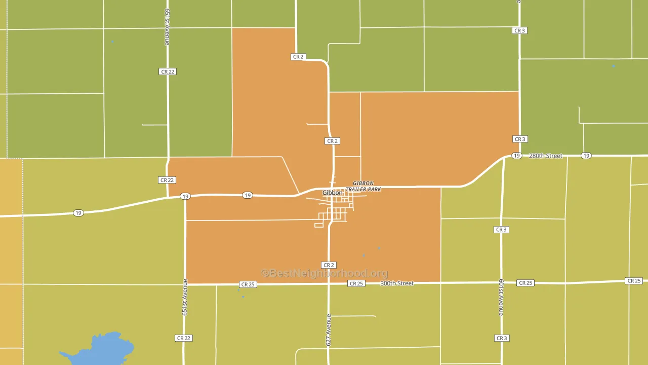 55335, MN block-group voter-turnout map